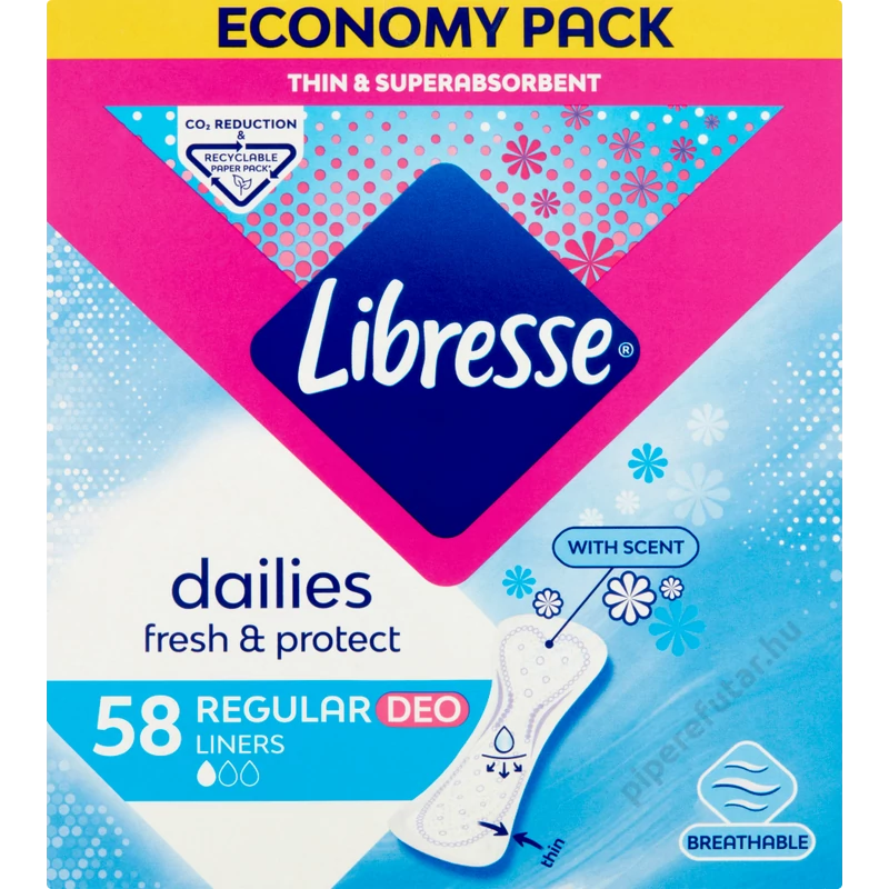 LIBRESSE dailies fresh &amp; protect Regular Deo 58 darab