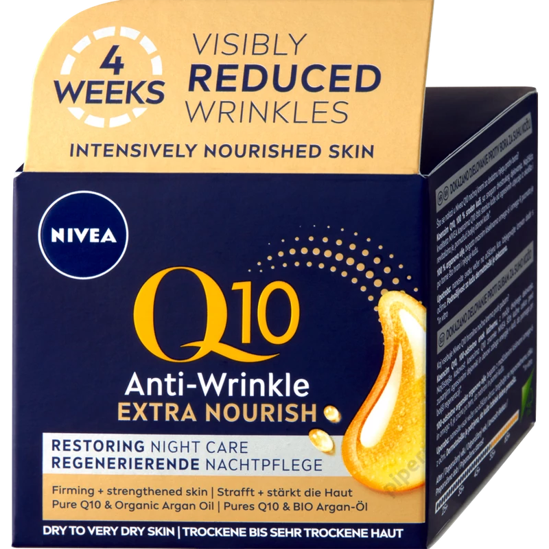 NIVEA Q10 Power ránctalanító és tápláló éjszakai arckrém box