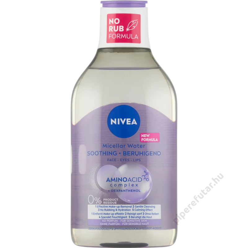 NIVEA Micellar Water SOOTHING nyugtató ápoló micellás arctisztító 400 ml