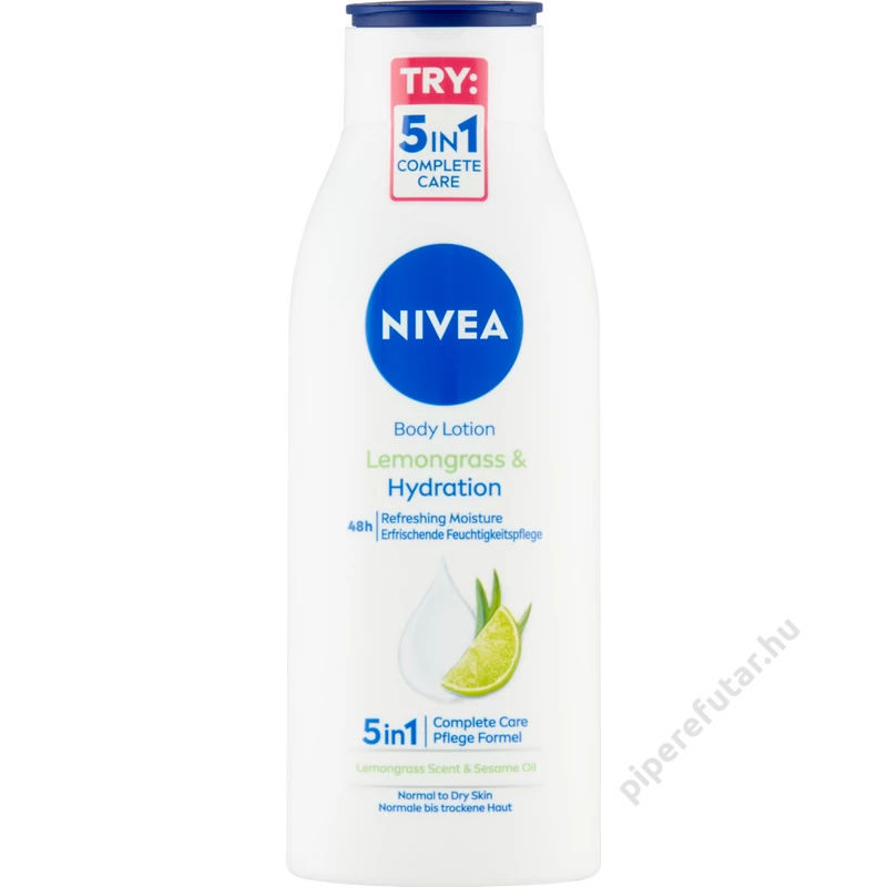 NIVEA Lemongrass &amp; Hydration testápoló tej 400 ml