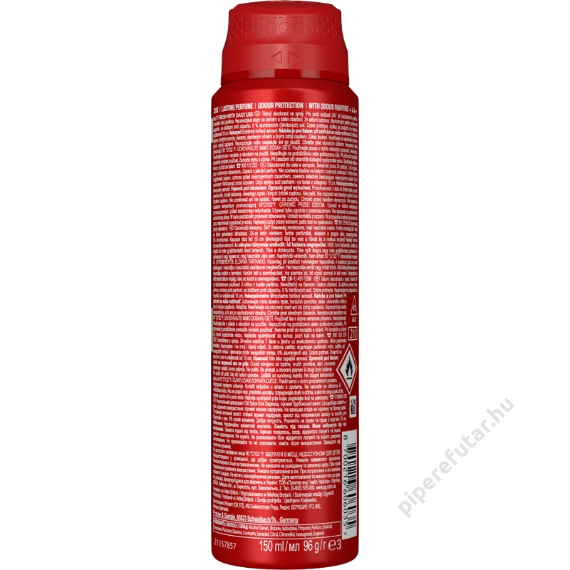 Old Spice Epic Legend deo spray 150 ml hátoldal