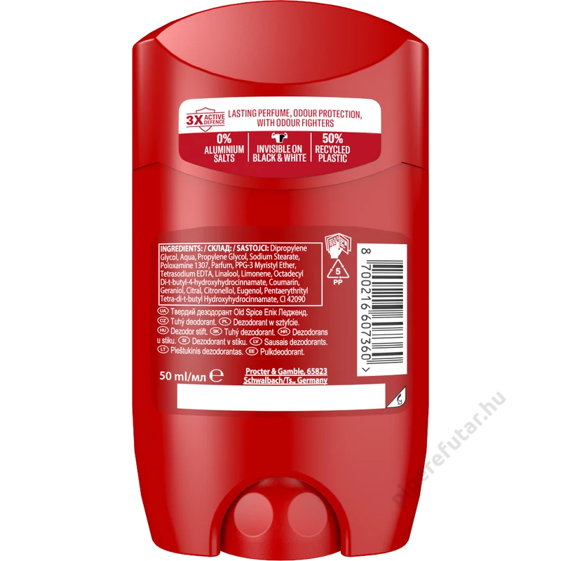 Old Spice Epic Legend deo stift hátoldal