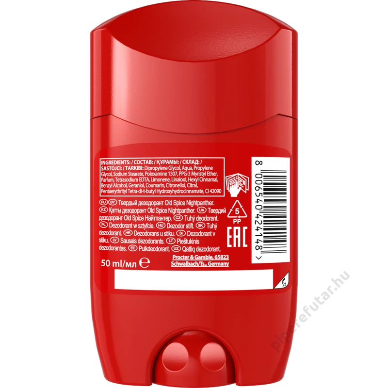Old Spice Nightpanther deo stift hátoldal