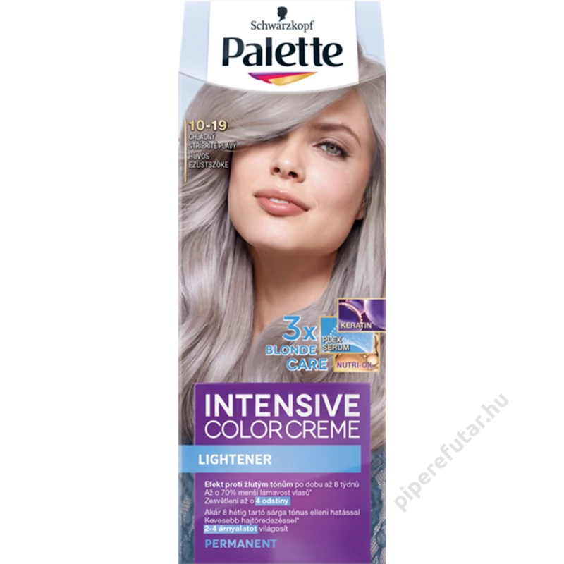 Palette Intensive Color Creme tartós hajfesték 10-19 hűvös ezüstszőke