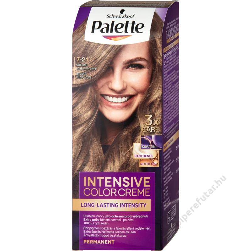 Palette Intensive Color Creme tartós hajfesték 7-21 hamvas középszőke