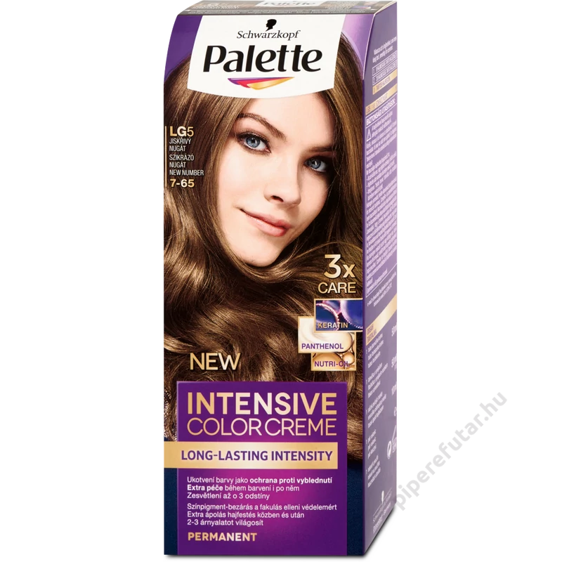 Palette Intensive Color Creme tartós hajfesték 7-65 szikrázó nugát