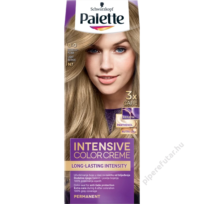 Palette Intensive Color Creme tartós hajfesték  8-0 világosszőke