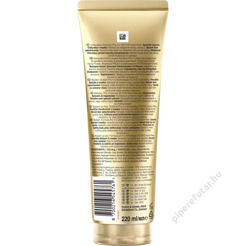 Pantene Pro-V 3 MINUTE MIRACLE Lively Colour hajbalzsam 220 ml hátoldal