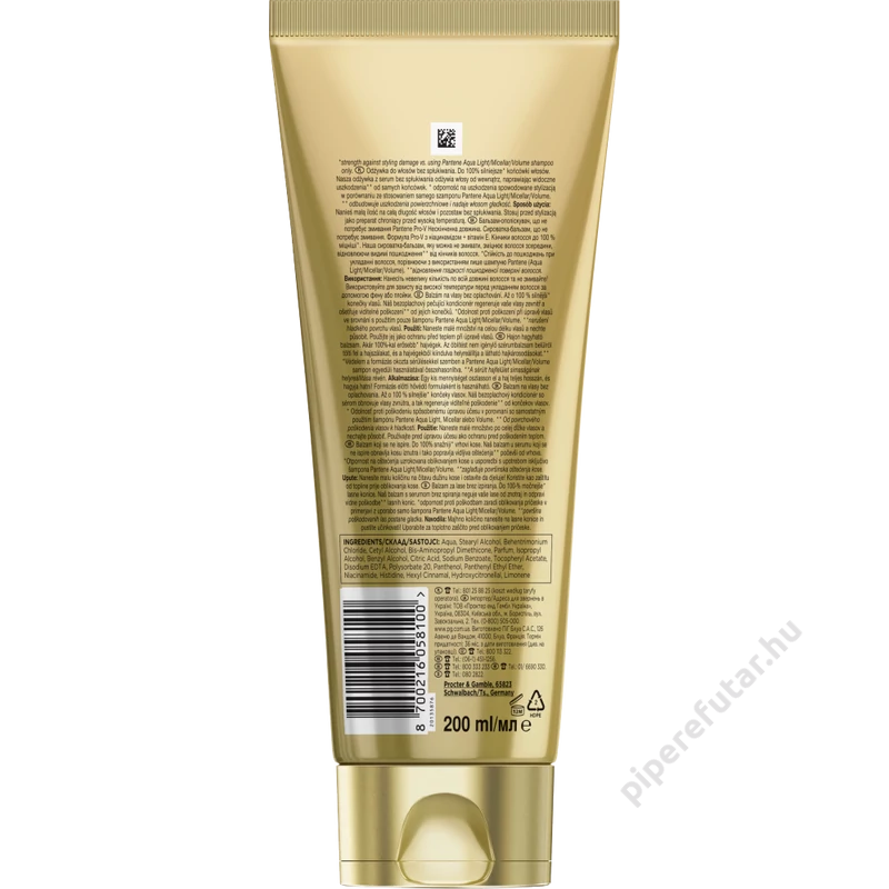 Pantene Pro-V Infinitely Long hajszérum 200 ml hátoldal