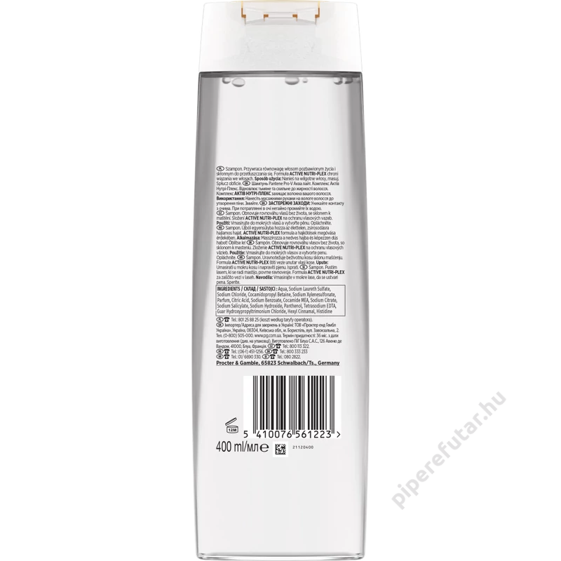 Pantene Pro-V AquaLight sampon 400 ml hátoldal