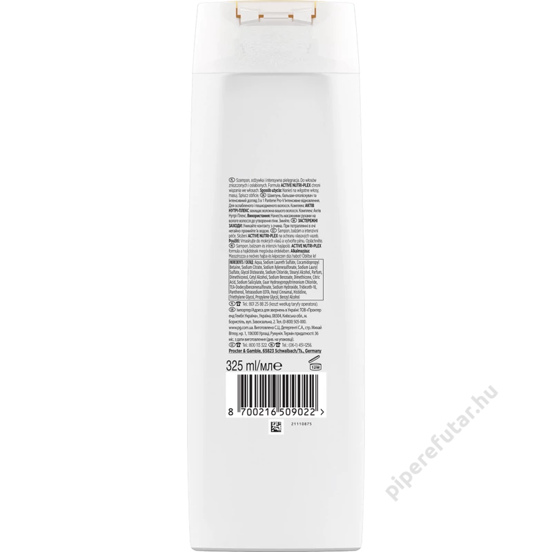Pantene Pro-V Intensive Repair 3in1 sampon, balzsam és pakolás 325 ml hátoldal