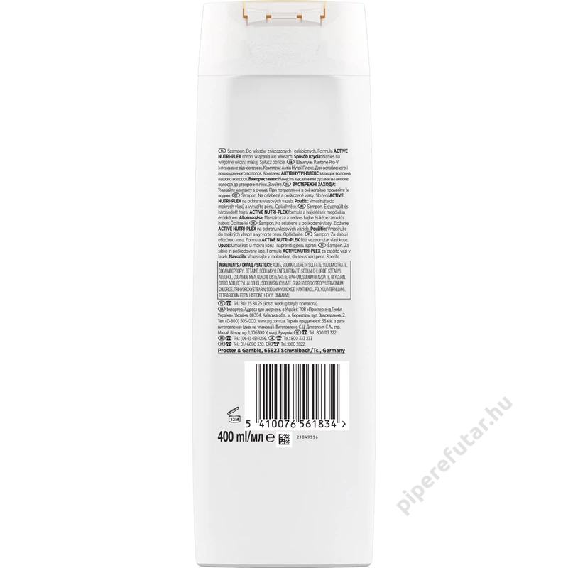 Pantene Pro-V Intensive Repair sampon 400 ml hátoldal