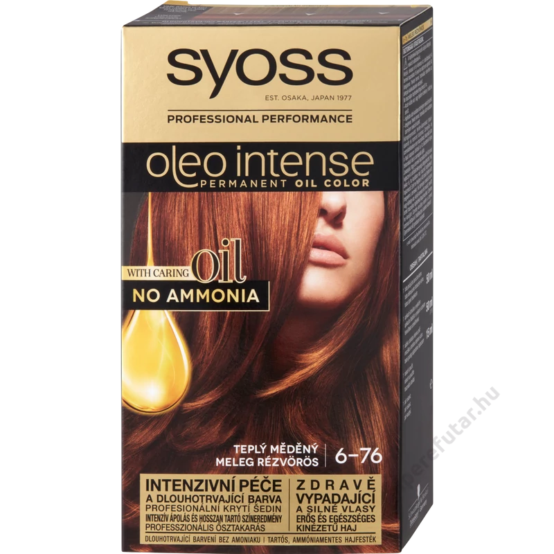 Syoss Oleo Intense tartós hajfesték 6-76 meleg rézvörös régi