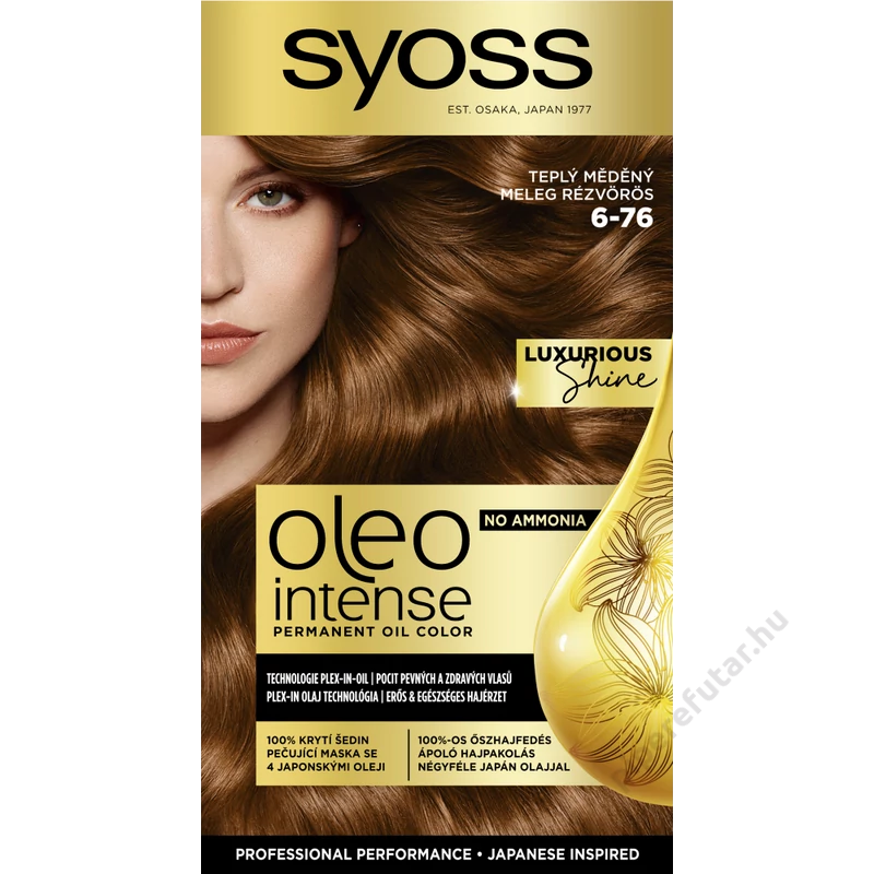 Syoss Oleo Intense tartós hajfesték 6-76 meleg rézvörös