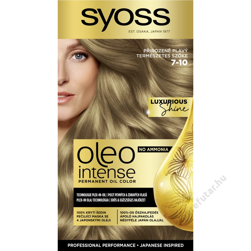 Syoss Oleo Intense tartós olajhajfesték 7-10 természetes szőke