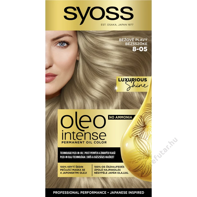 Syoss Oleo Intense tartós olajhajfesték 8-05 bézsszőke