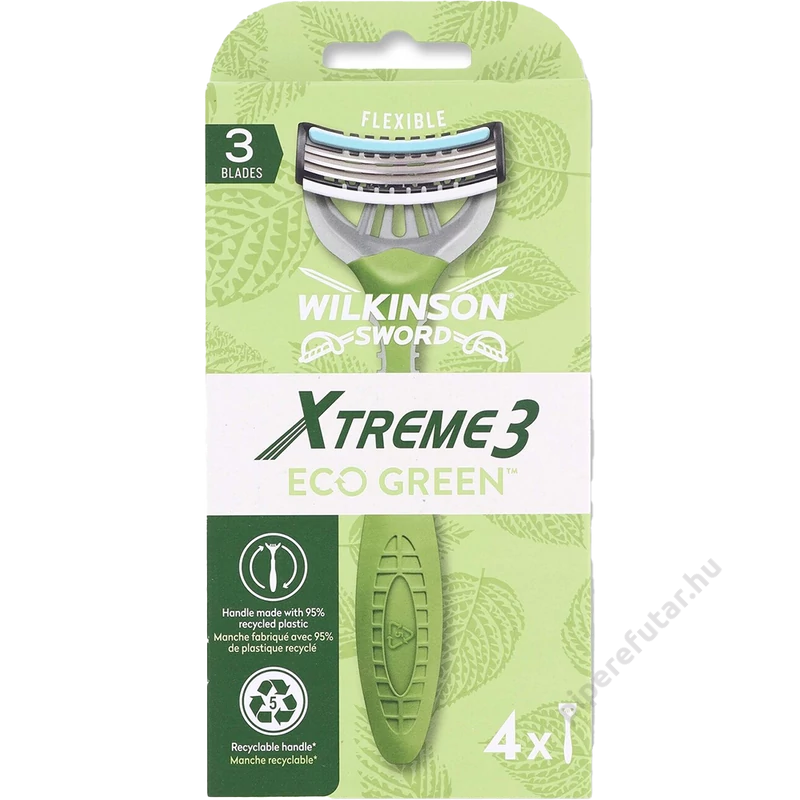 Wilkinson Xtreme3 Eco Green eldobható borotva 4 darab